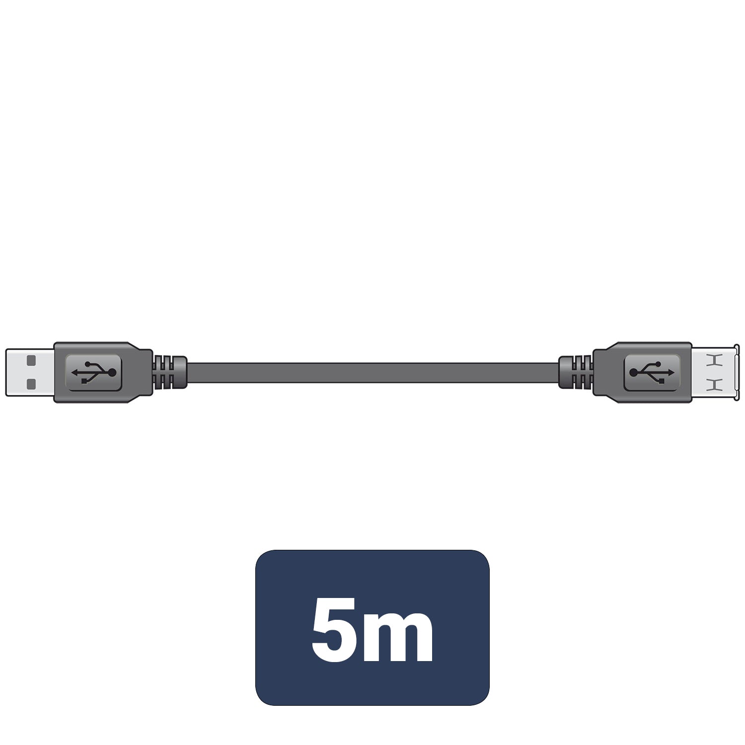 AV:Link USB 2.0 type A plug to type A socket lead 5.0m - view 3