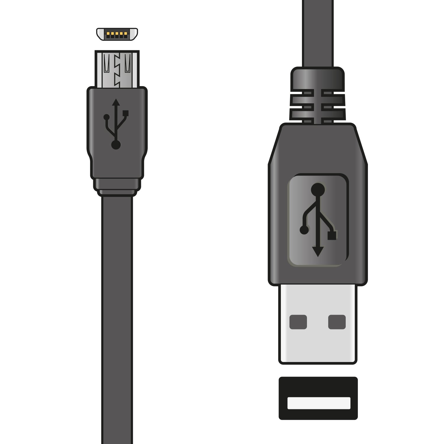 AV:Link Micro USB Short Sync & Charge Flat Cable 20cm