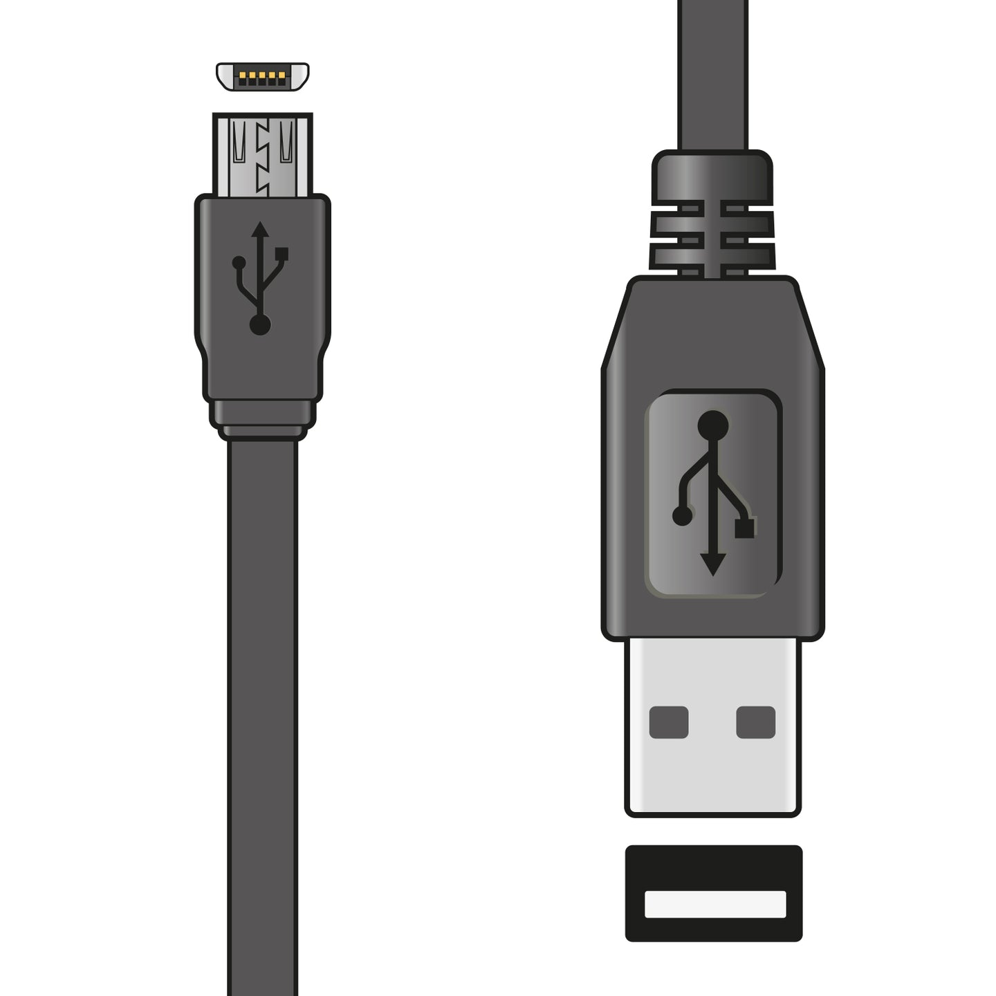 AV:Link Micro USB Short Sync & Charge Flat Cable 20cm
