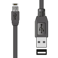 AV:Link Micro USB Short Sync & Charge Flat Cable 20cm