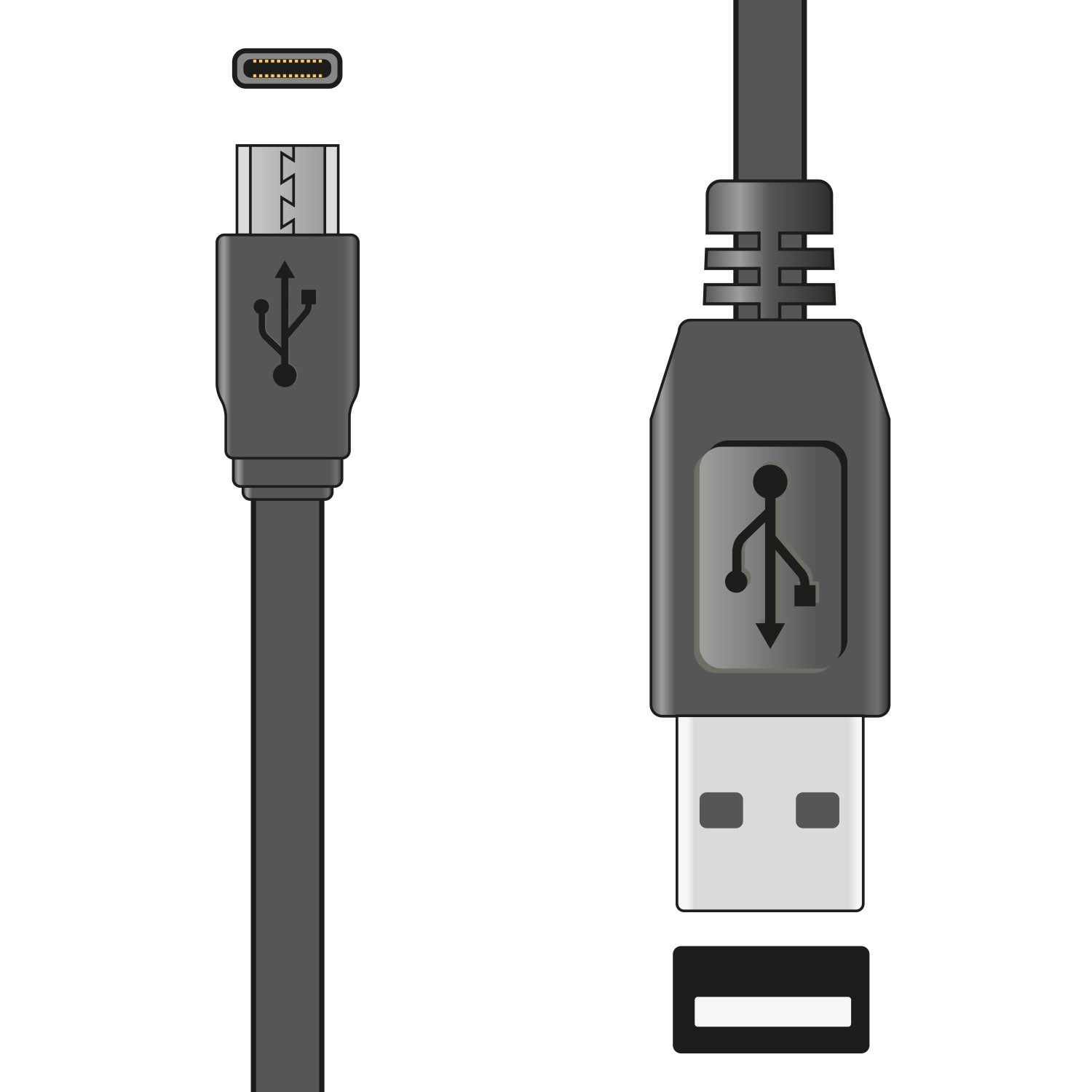 AV:Link USB Type-C Short Sync & Charge Flat Cable 20cm