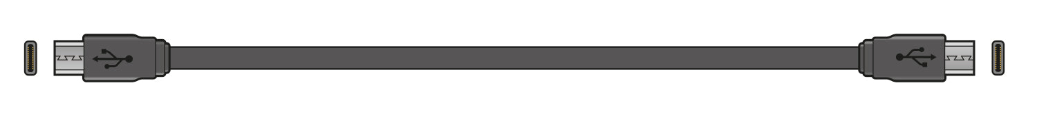 AV:Link USB Type C-C Short Sync & Charge Flat Cable 20cm - view 2