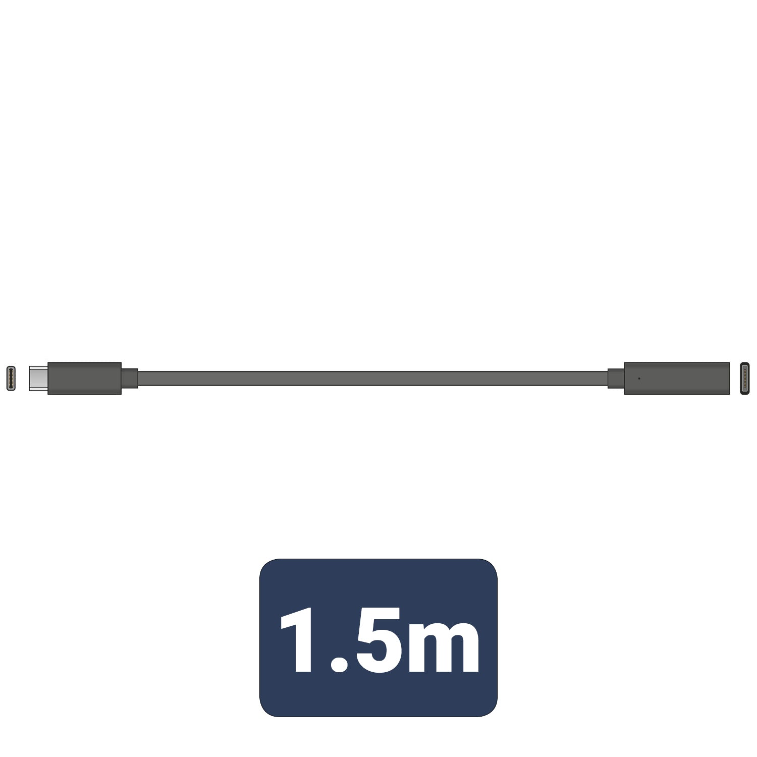 AV:Link USB 3.0 Type-C Plug to Type-C Socket Lead 1.5m - view 2