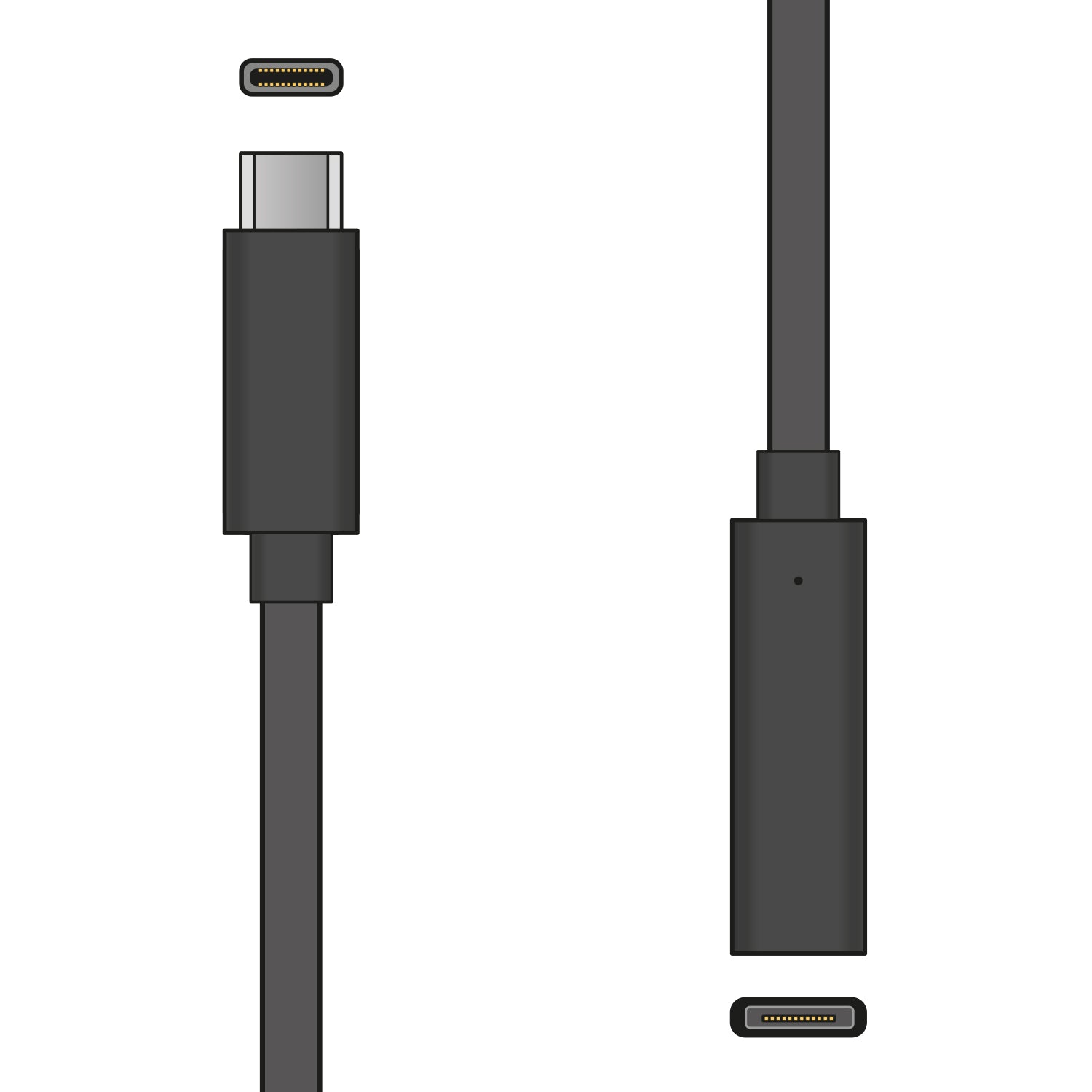 AV:Link USB 3.0 Type-C Plug to Type-C Socket Lead 1.5m
