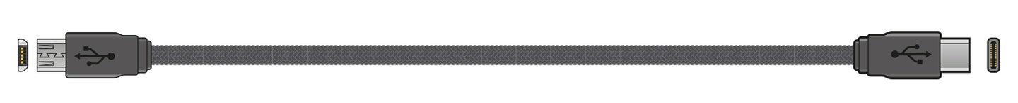 AV:Link USB2.0 Type-C to Micro USB Sync & Charge Lead 1.5m - view 2