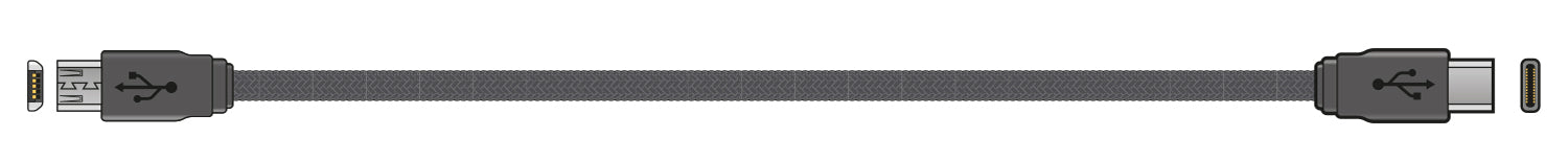 AV:Link USB2.0 Type-C to Micro USB Sync & Charge Lead 1.5m - view 2