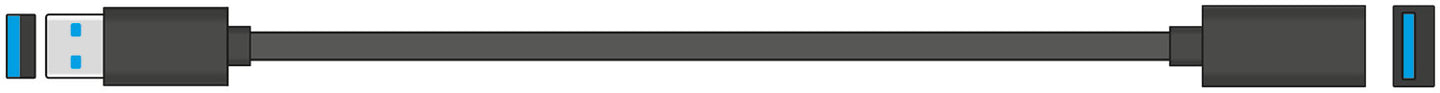 AV:Link USB 3.0 Type-A Plug to Type-A Socket Leads - view 3