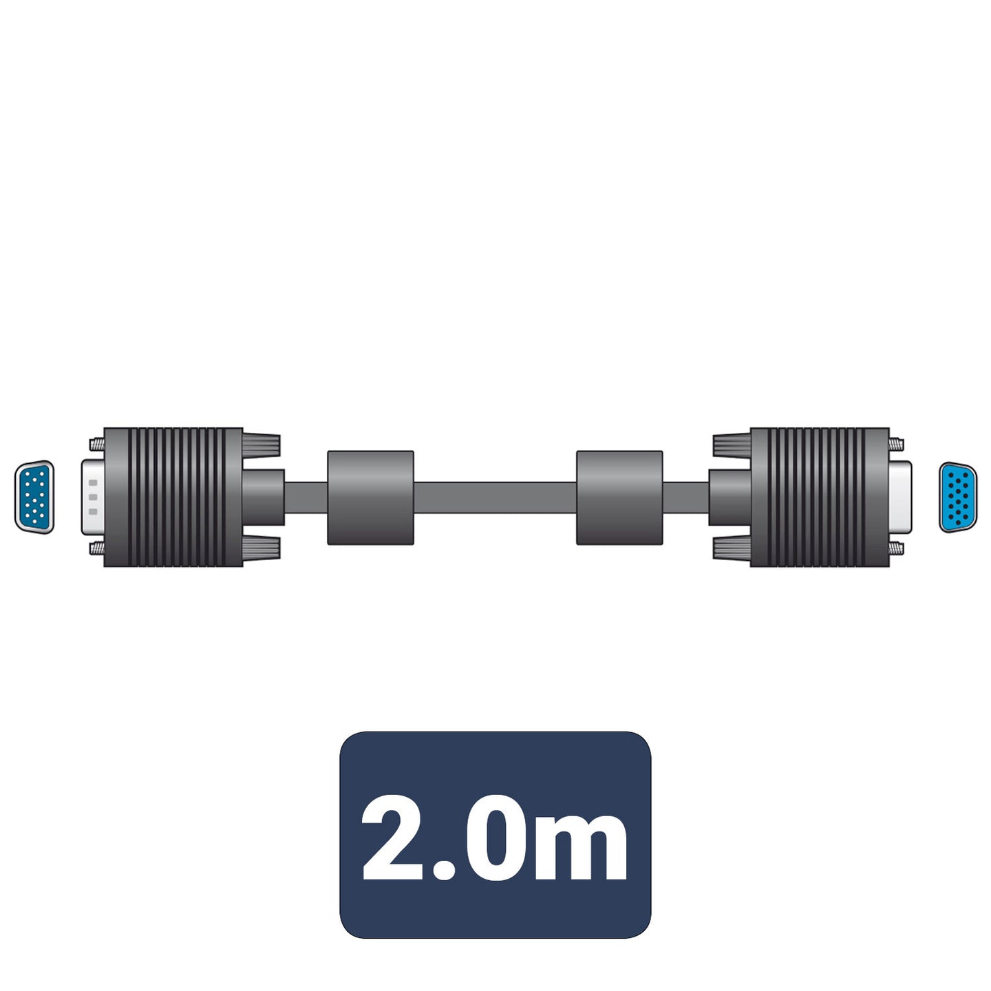 AV:Link VGA plug to plug lead 2.0m - view 2
