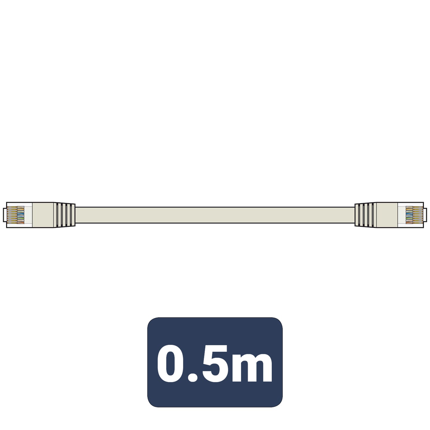 AV:Link Cat6 Patch Lead UTP RJ45 plug to RJ45 plug 0.5m - view 3