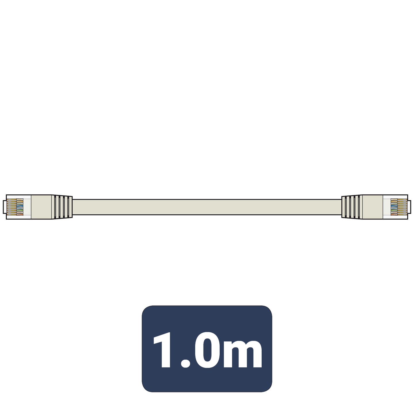 AV:Link Cat6 Patch Lead UTP RJ45 plug to RJ45 plug 1.0m - view 4