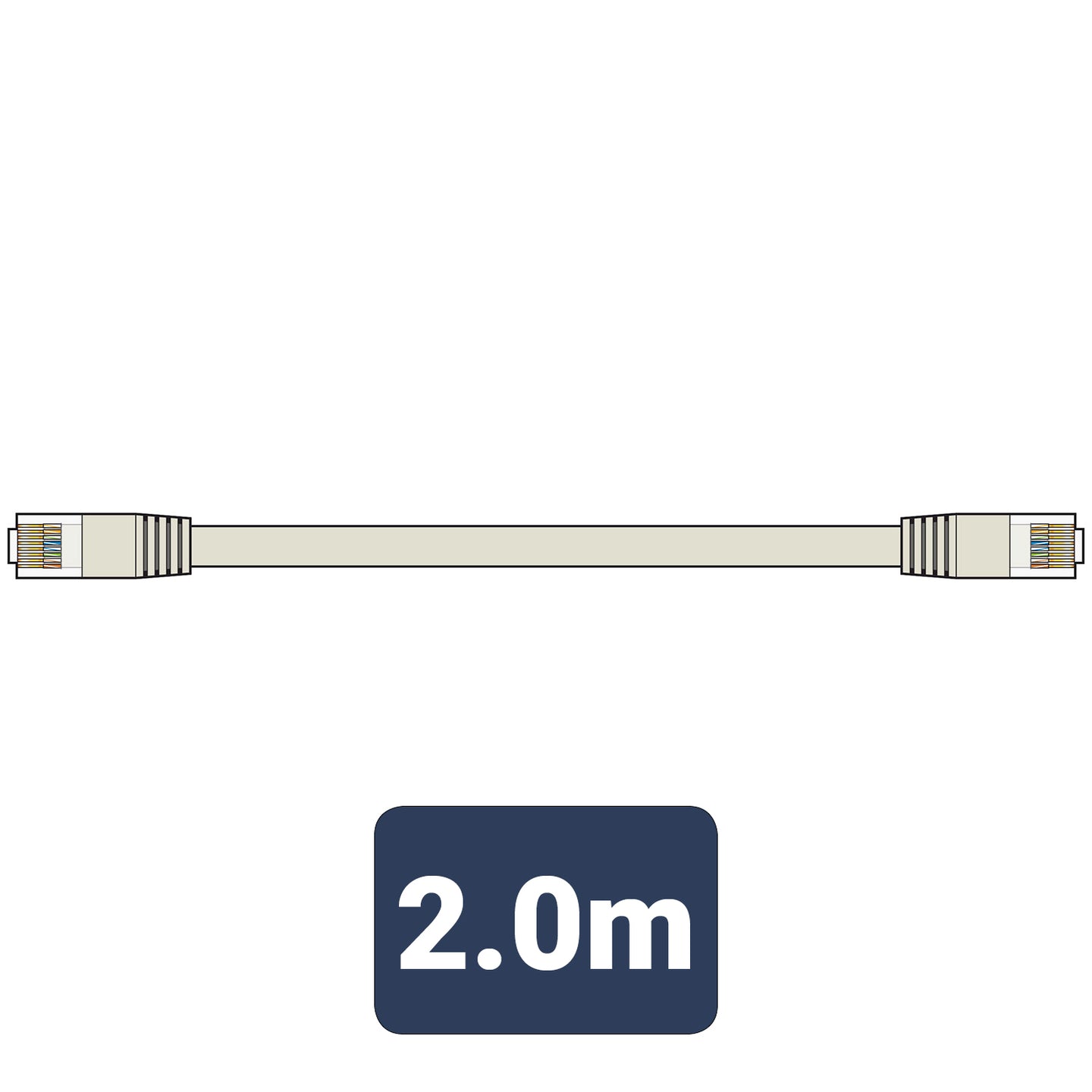 AV:Link Cat6 Patch Lead UTP RJ45 plug to RJ45 plug 2.0m - view 3