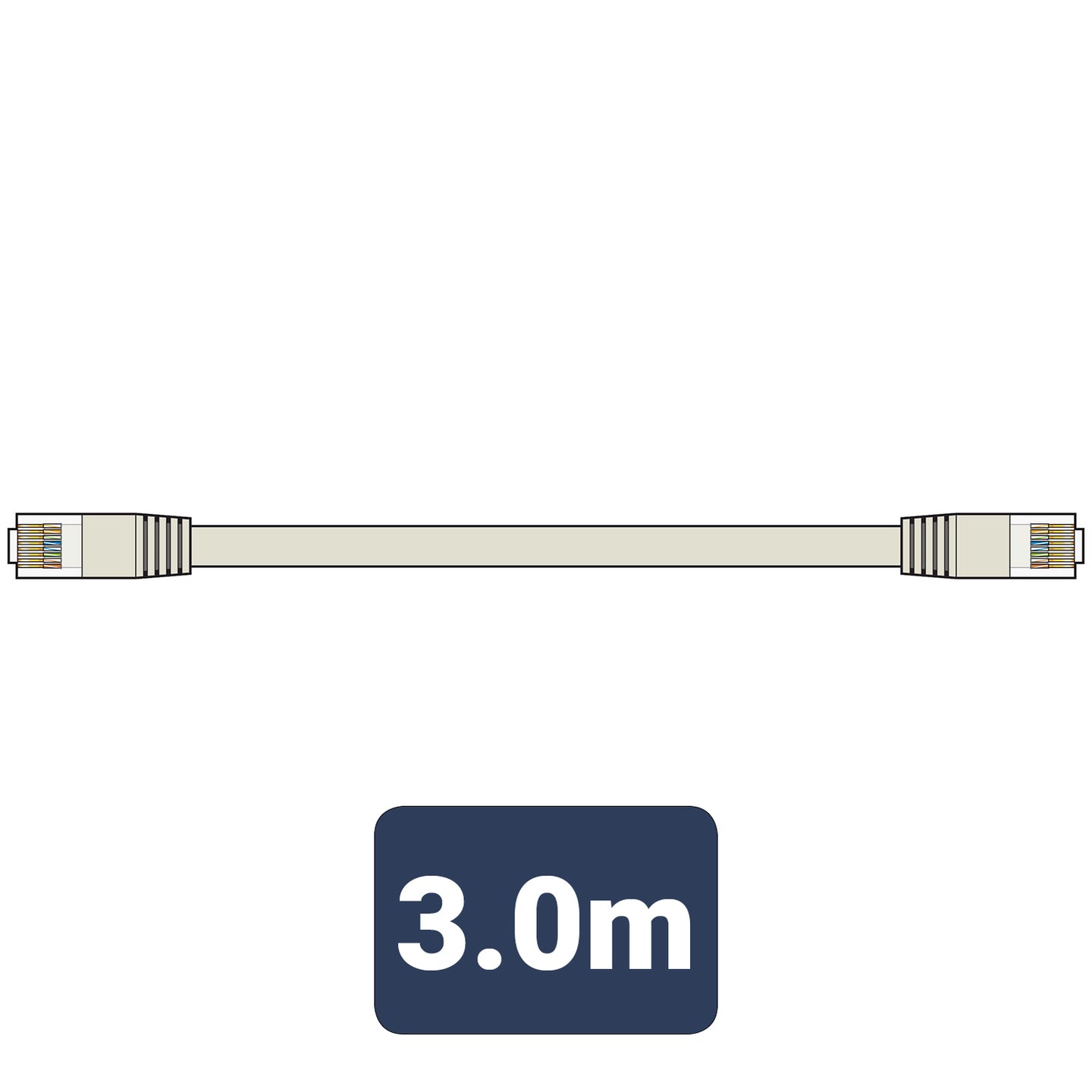 AV:Link Cat6 Patch Lead UTP RJ45 plug to RJ45 plug 3.0m - view 3