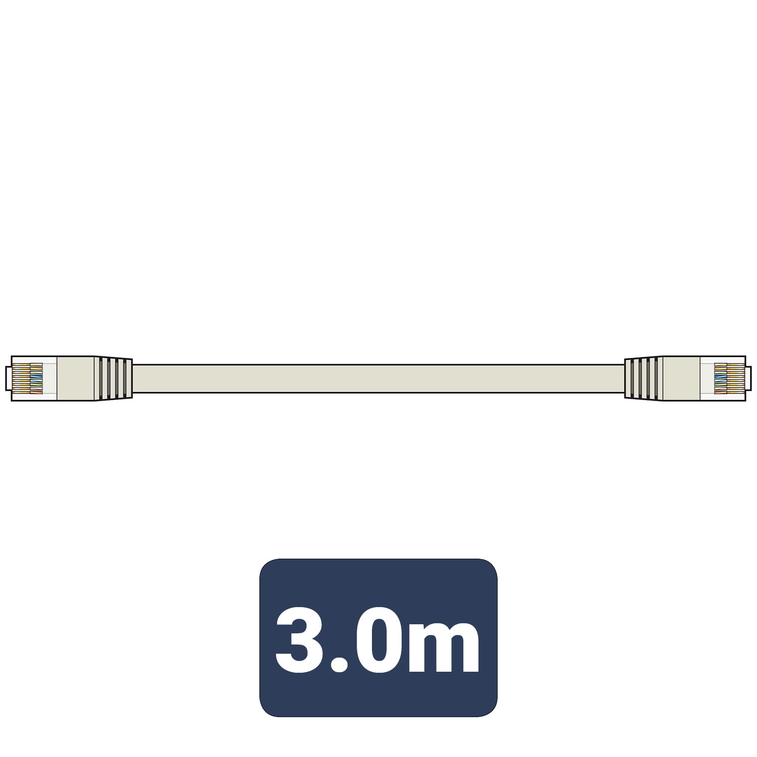 AV:Link Cat6 Patch Lead UTP RJ45 plug to RJ45 plug 3.0m - view 3