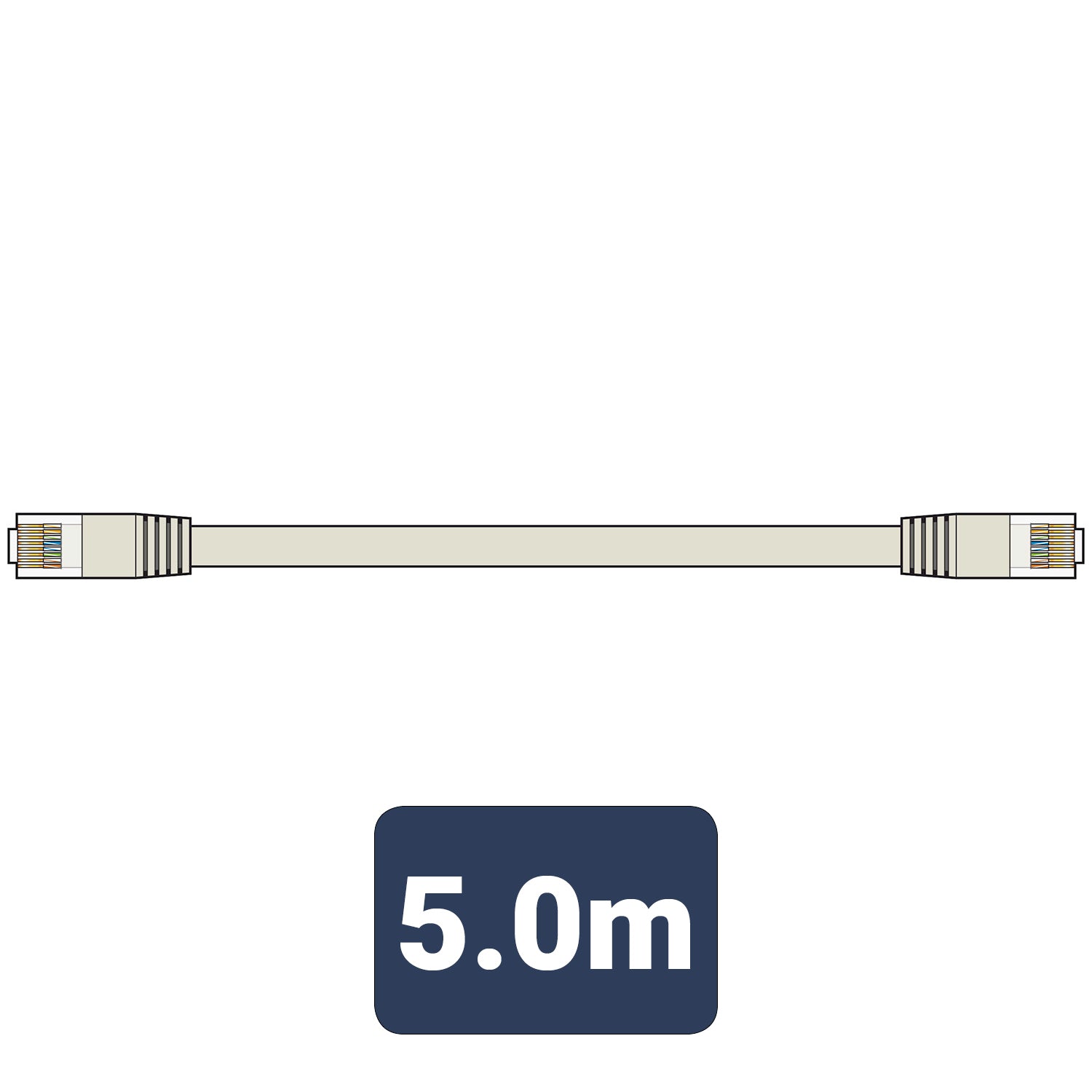 AV:Link Cat6 Patch Lead UTP RJ45 plug to RJ45 plug 5.0m - view 5