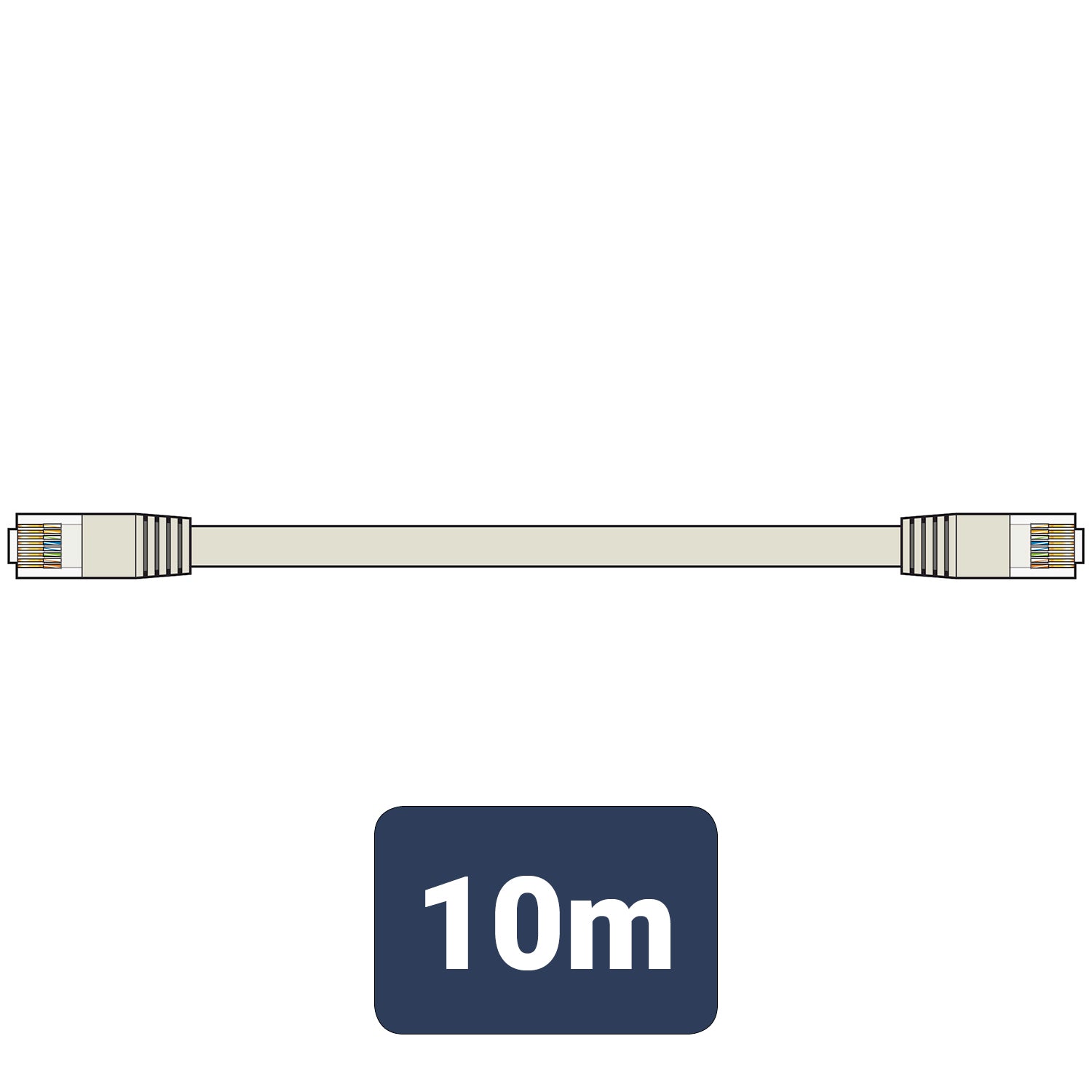 AV:Link Cat6 Patch Lead UTP RJ45 plug to RJ45 plug 10.0m - view 2