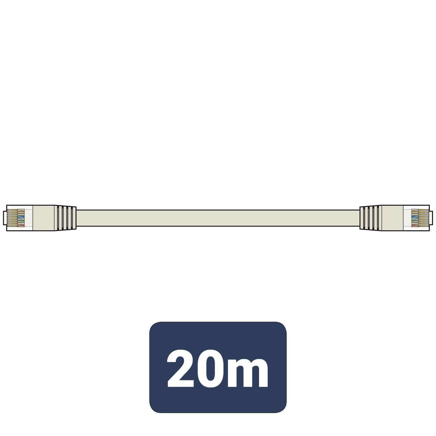 AV:Link Cat6 Patch Lead UTP RJ45 plug to RJ45 plug 20.0m - view 4