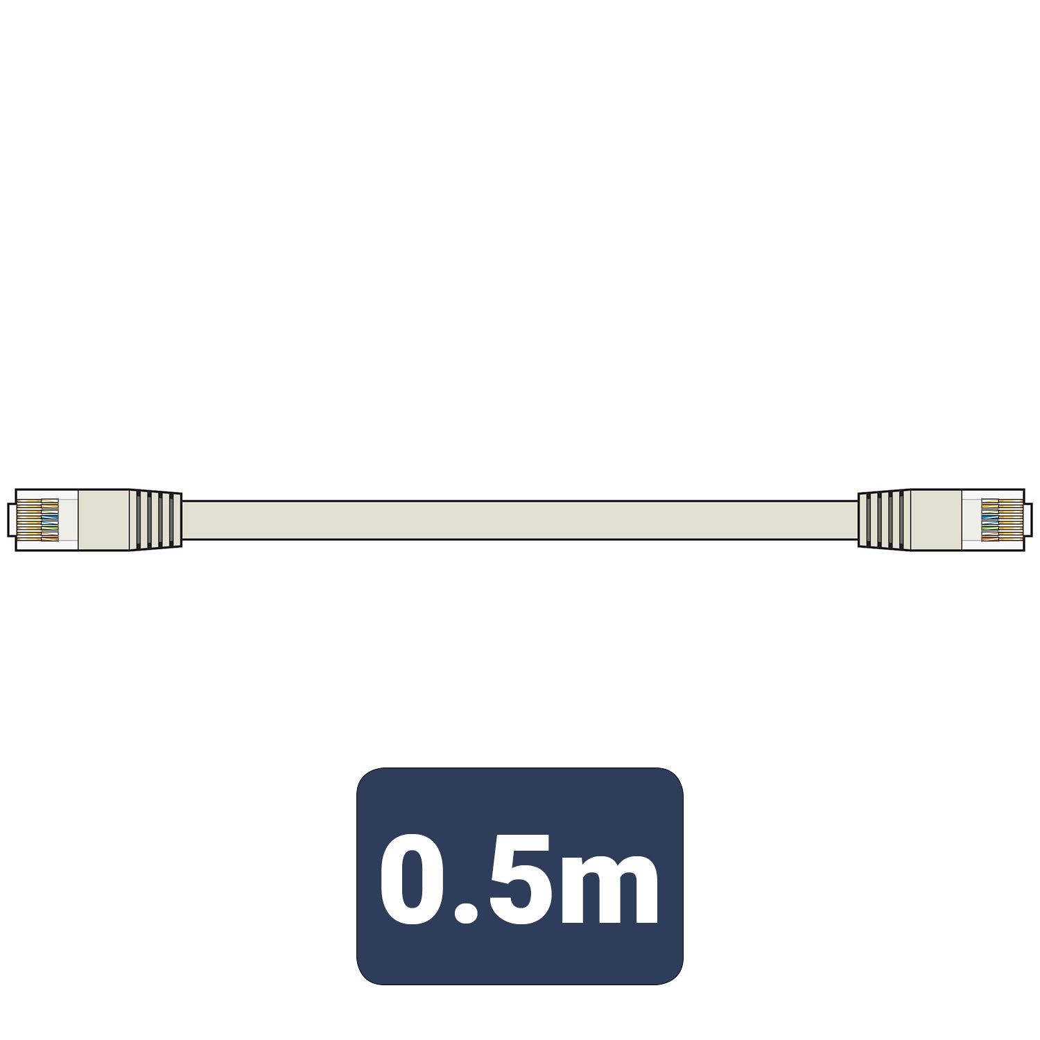 AV:Link Cat5e Patch Lead UTP RJ45 plug to RJ45 plug 0.5m - view 2