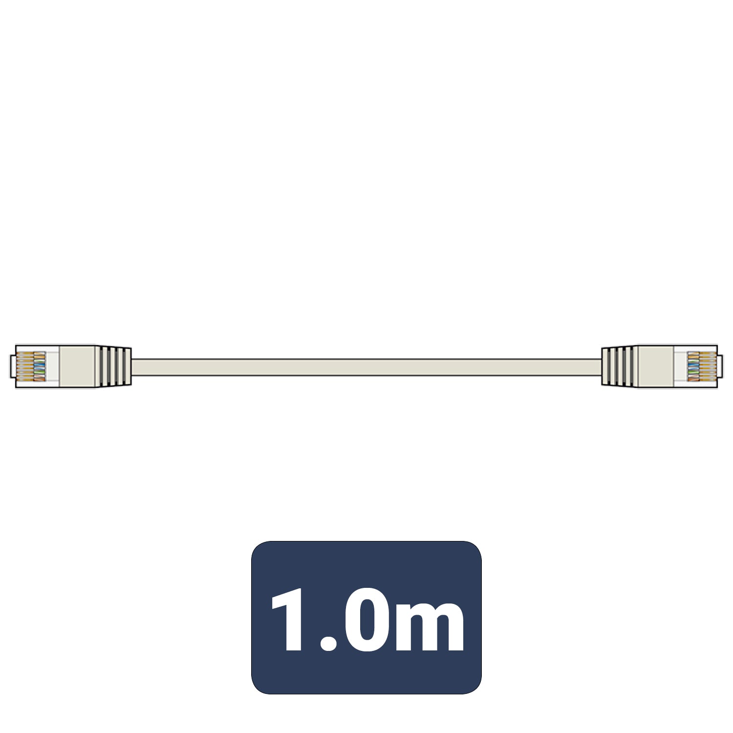 AV:Link Cat5e Patch Lead UTP RJ45 plug to RJ45 plug 1.0m - view 3
