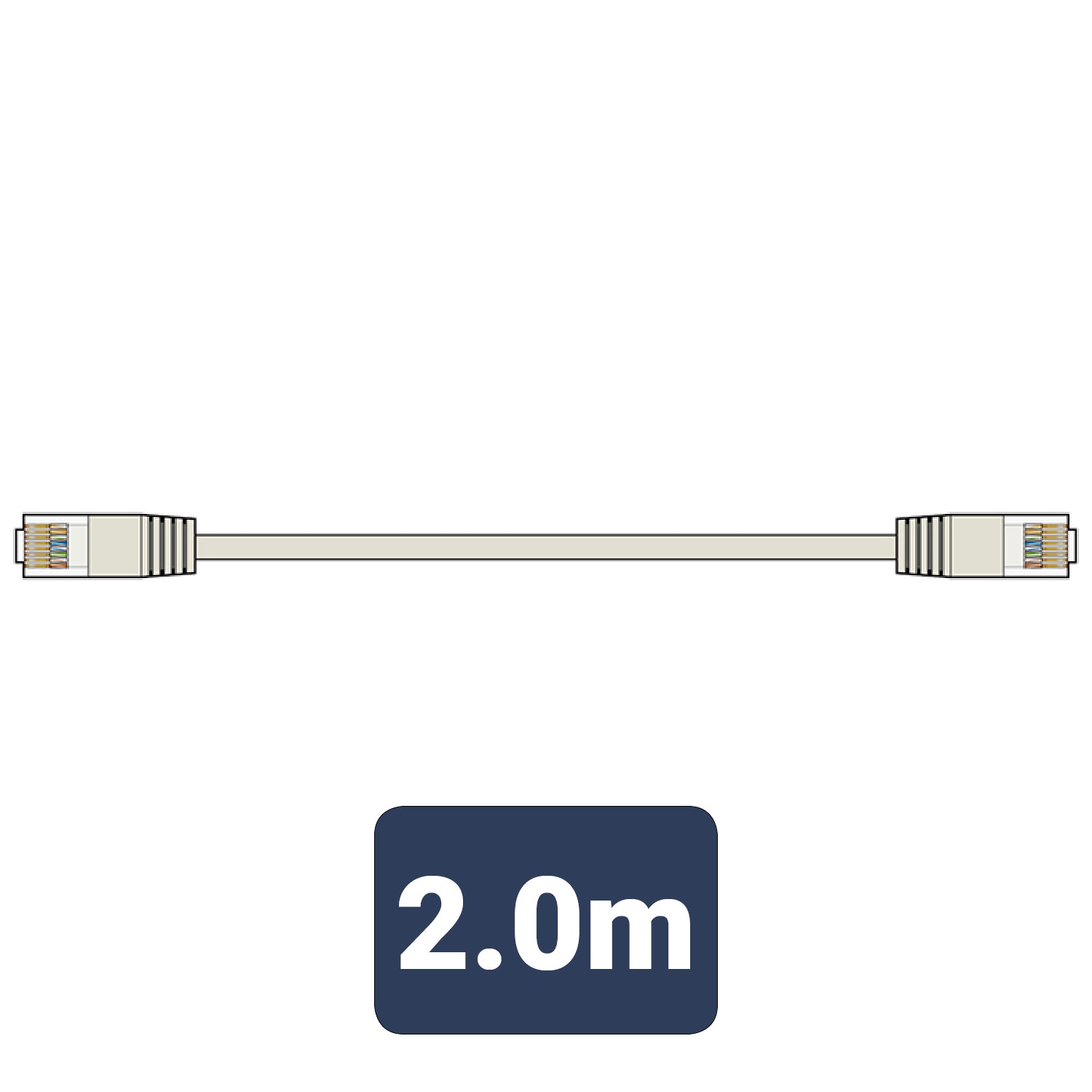 AV:Link Cat5e Patch Lead UTP RJ45 plug to RJ45 plug 2.0m - view 3