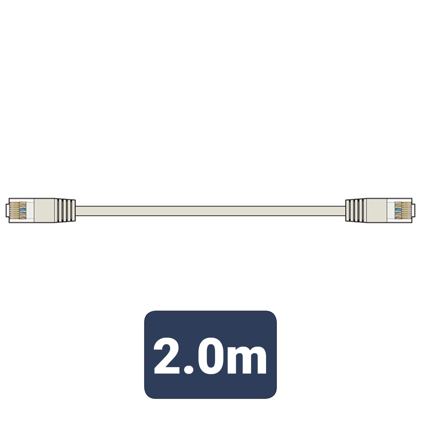 AV:Link Cat5e Patch Lead UTP RJ45 plug to RJ45 plug 2.0m - view 3