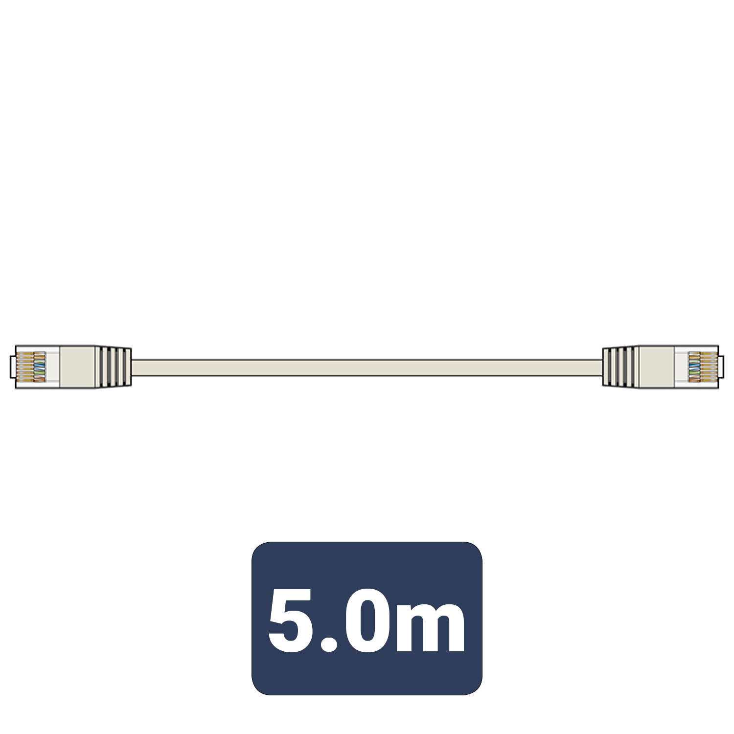 AV:Link Cat5e Patch Lead UTP RJ45 plug to RJ45 plug 5.0m - view 3