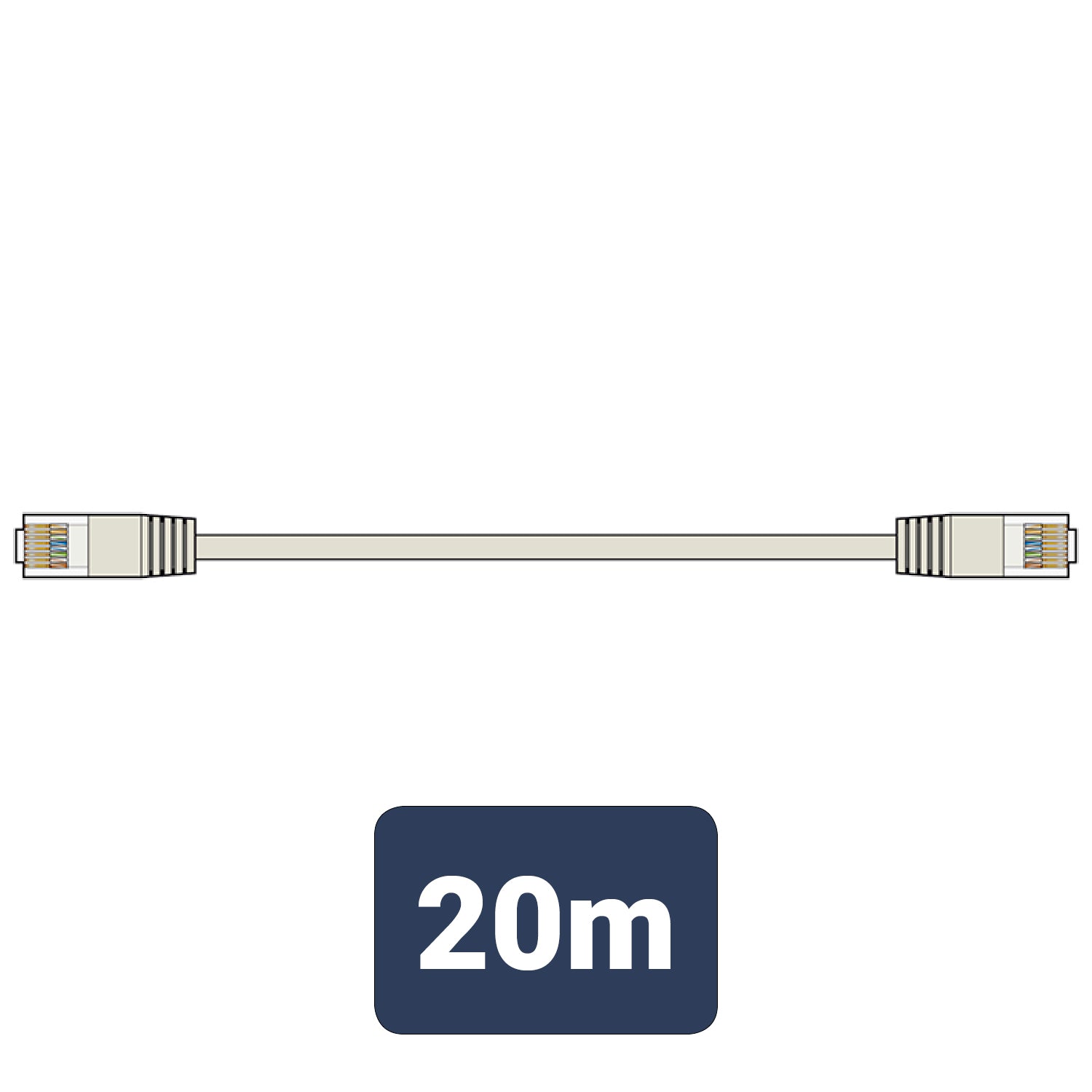 AV:Link Cat5e Patch Lead UTP RJ45 plug to RJ45 plug 20.0m - view 3