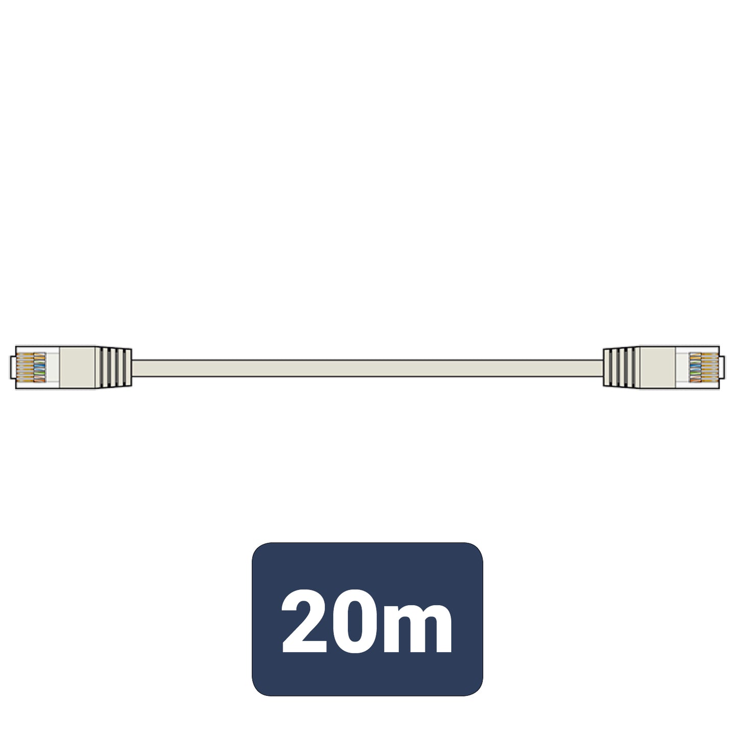 AV:Link Cat5e Patch Lead UTP RJ45 plug to RJ45 plug 20.0m - view 3