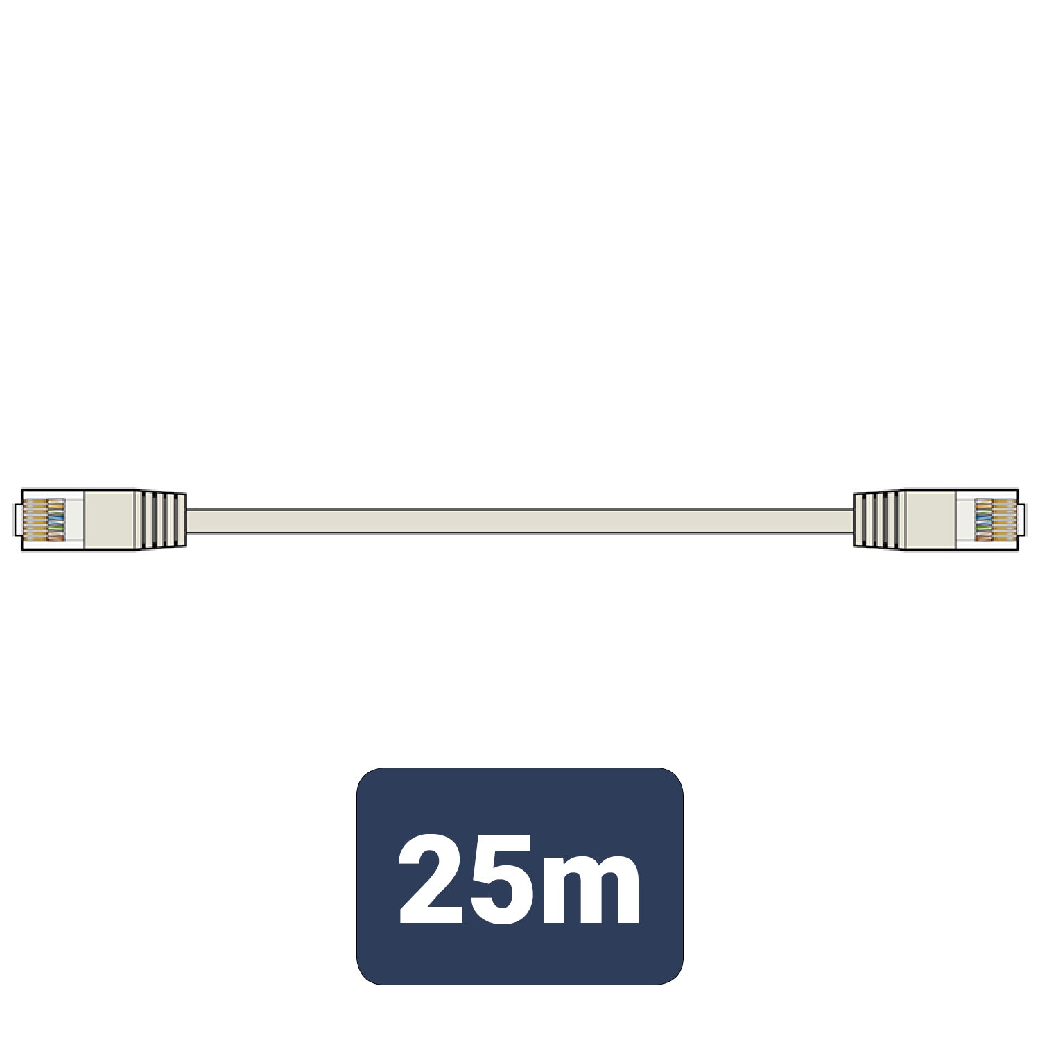 AV:Link Cat5e Patch Lead UTP RJ45 plug to RJ45 plug 25.0m - view 3