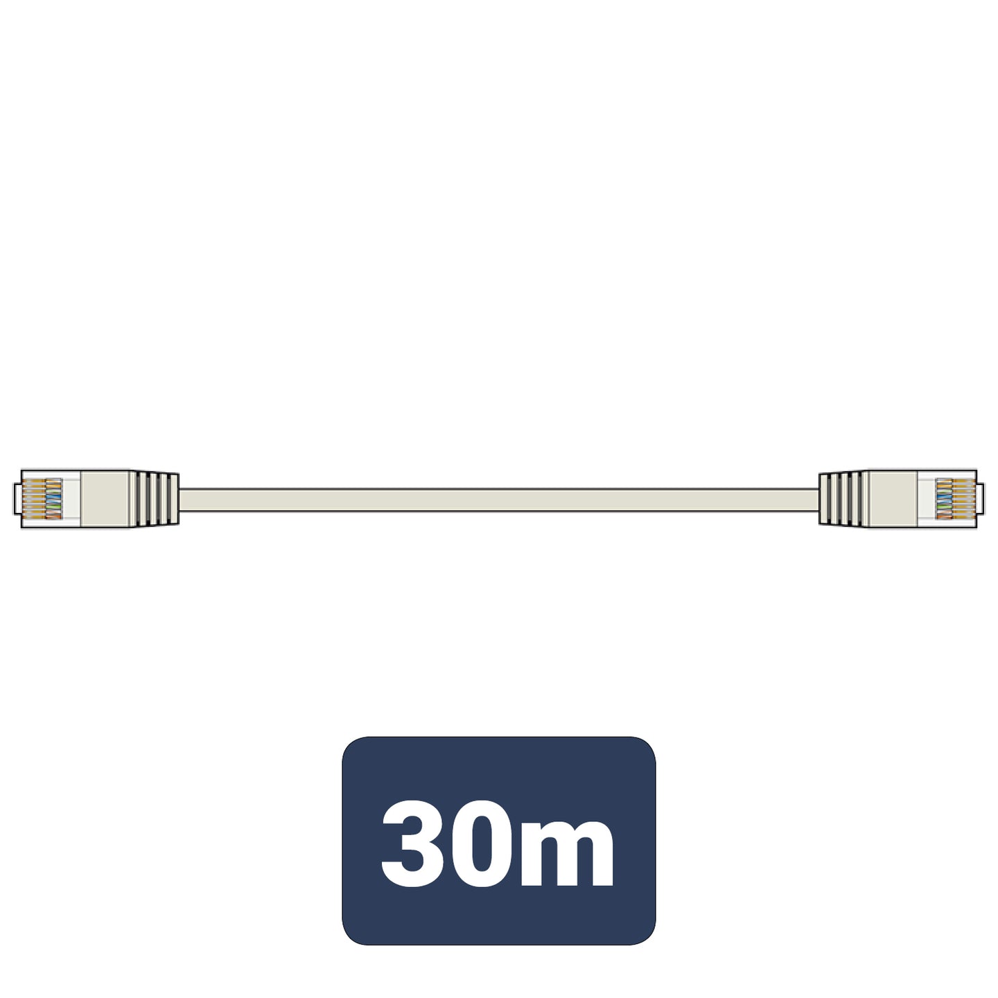 AV:Link Cat5e Patch Lead UTP RJ45 plug to RJ45 plug 30.0m - view 3