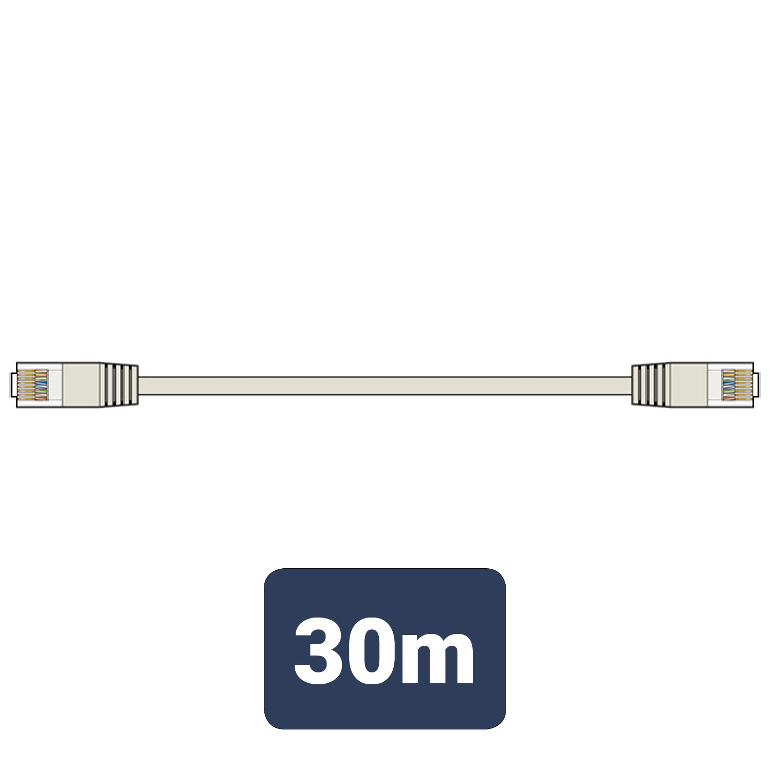 AV:Link Cat5e Patch Lead UTP RJ45 plug to RJ45 plug 30.0m - view 3