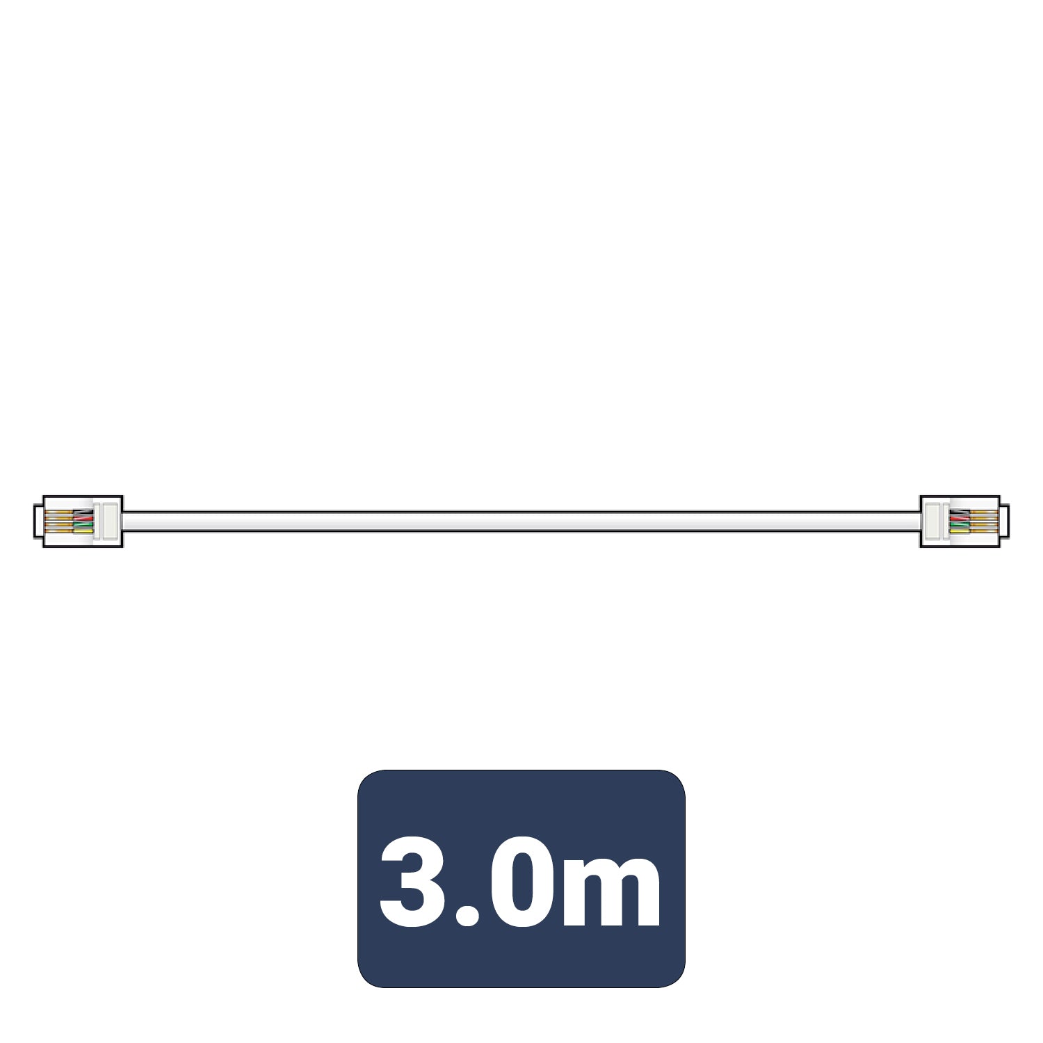 AV:Link RJ11 modular plug to plug lead 3.0m - view 3