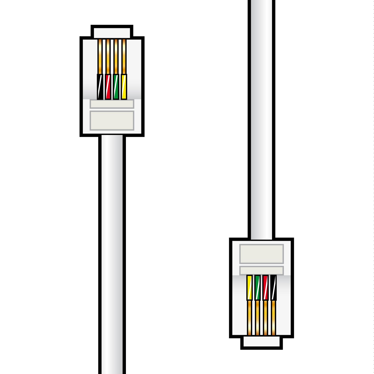 AV:Link RJ11 modular plug to plug lead 3.0m