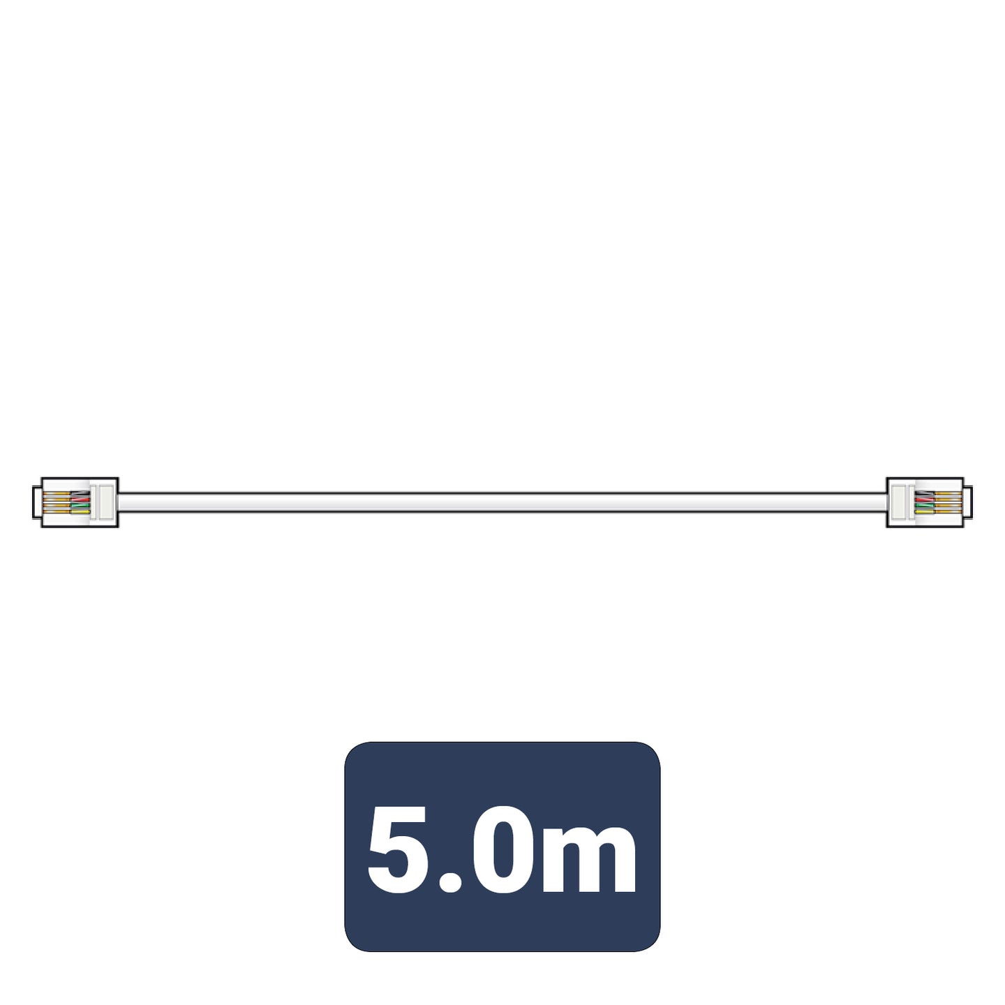 AV:Link RJ11 modular plug to plug lead 5.0m - view 2