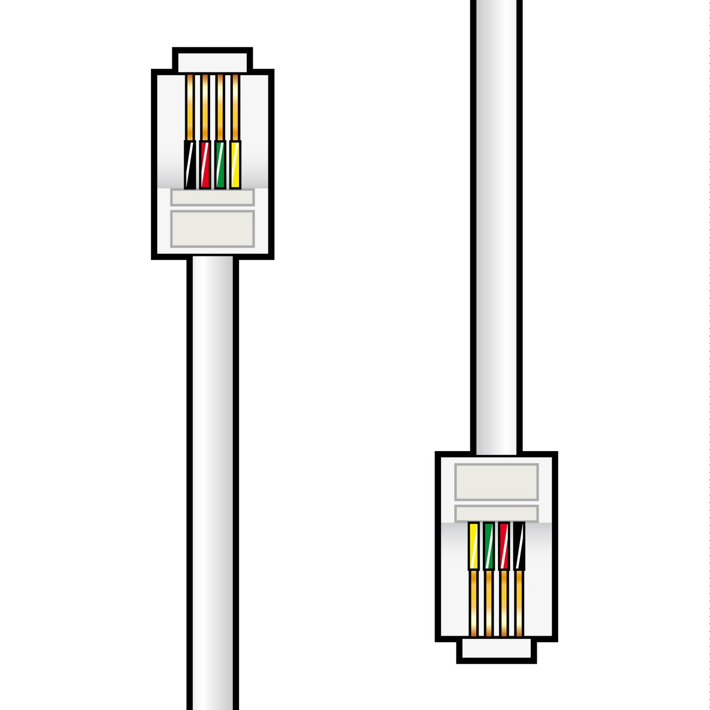 AV:Link RJ11 modular plug to plug lead 10.0m