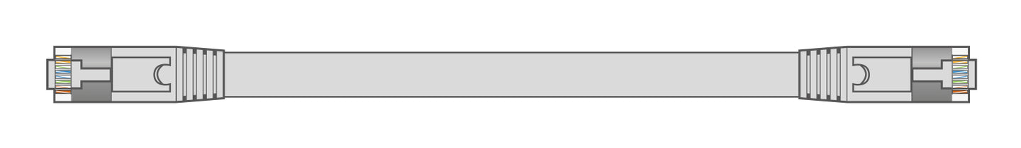 AV:Link Flat Cat6a FTP Patch Lead 1.5m - view 2