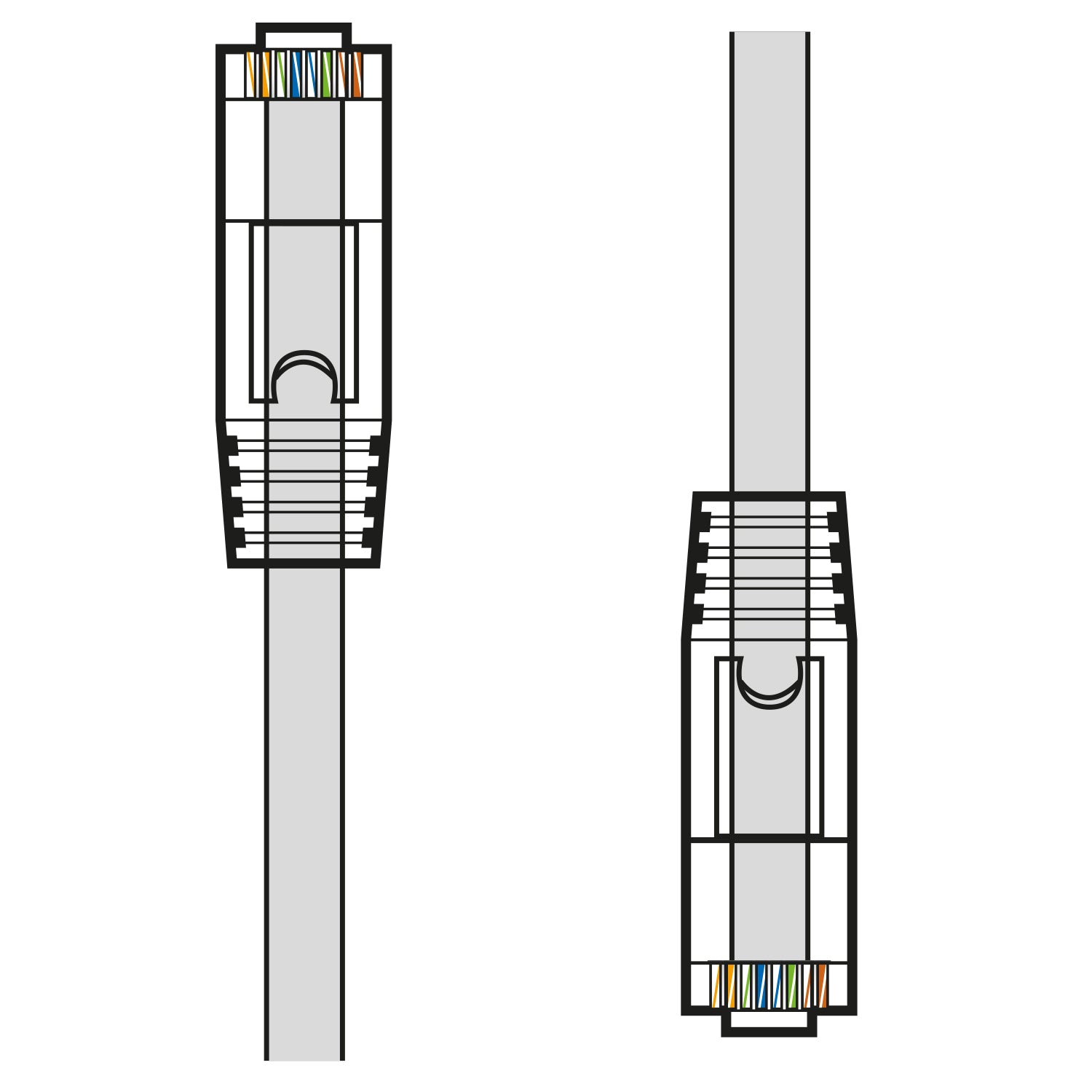 AV:Link 10pcs Slim Cat6a FTP Ethernet 25cm Patch Leads