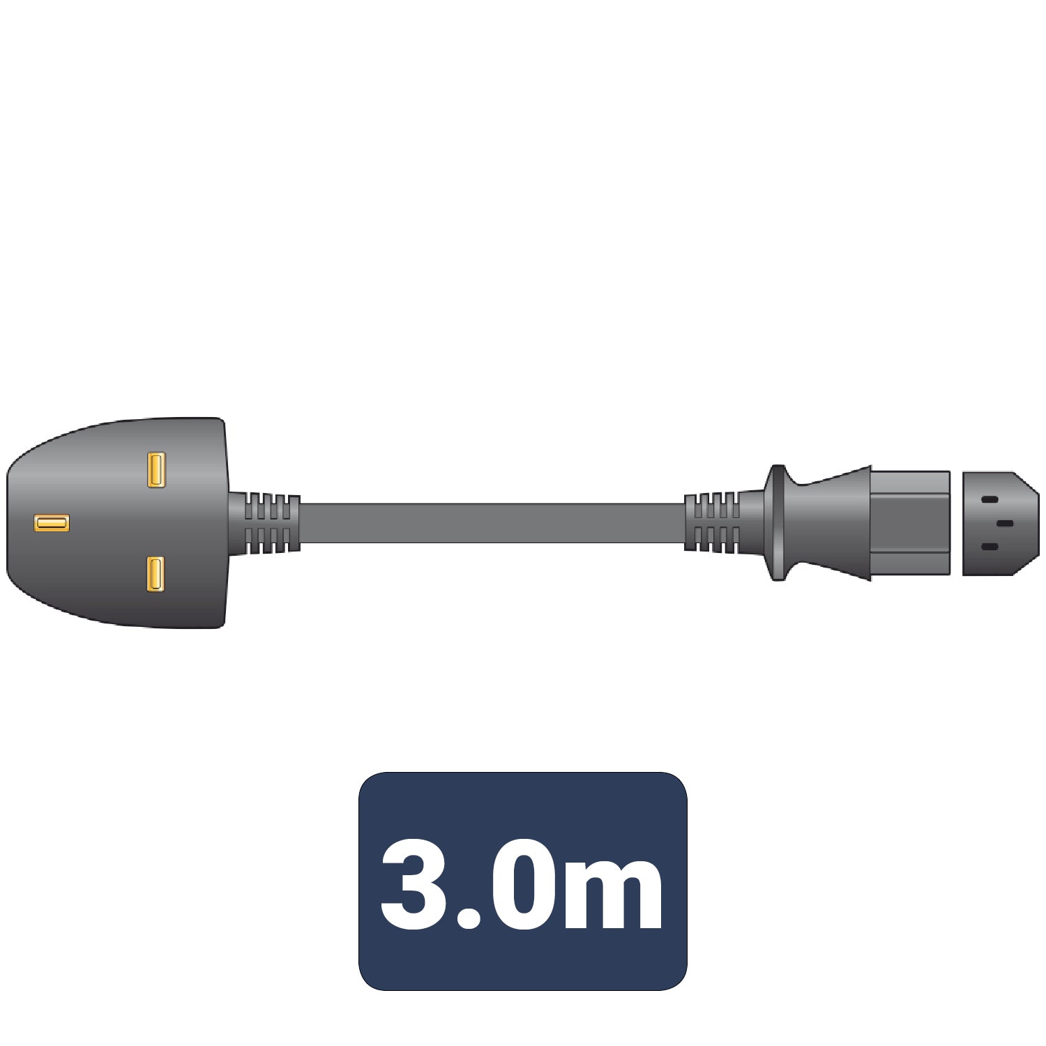 Mercury Power Lead UK Plug - IEC Black 3.0m - view 3