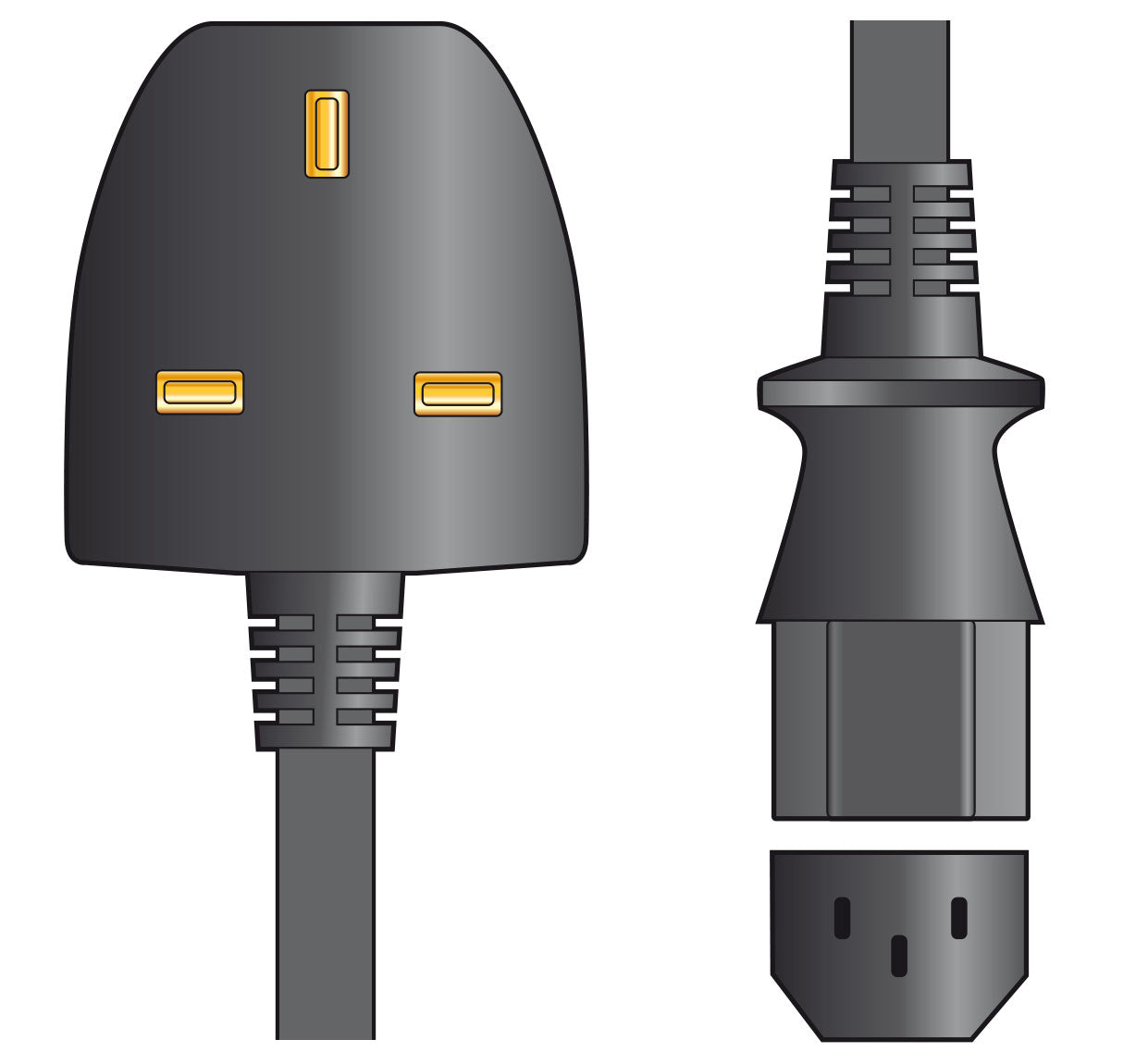 Mercury Power Lead UK Plug - IEC Black 5.0m