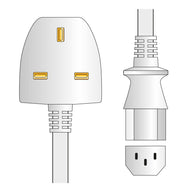 Mercury Power Lead UK Plug - IEC White 1.0m