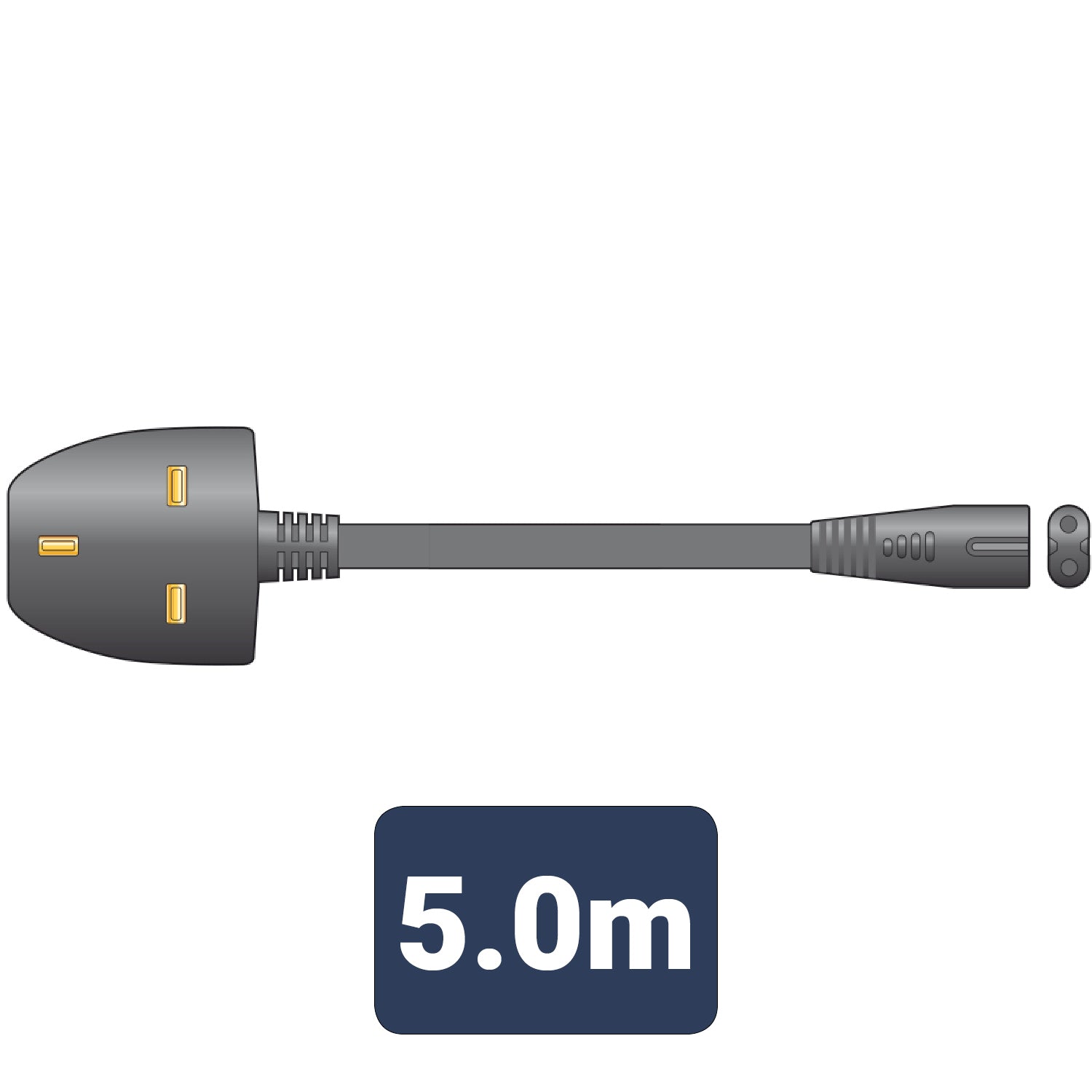 Mercury Mains Power Lead UK Plug - Fig 8 Black 5.0m - view 3