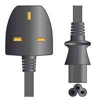 Mercury Mains Power Lead UK Plug - Clover Leaf Black 2.0m