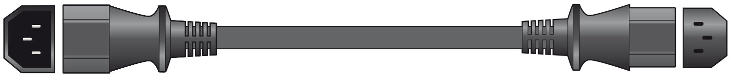 Mercury Mains Extension Lead IEC Plug - IEC Socket 1.0m - view 3