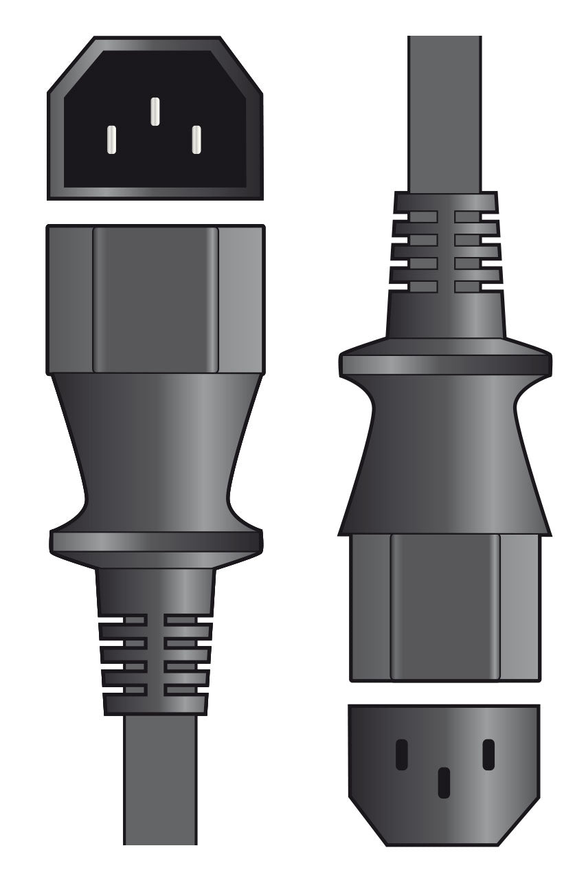 Mercury Mains Extension Lead IEC Plug - IEC Socket 1.0m