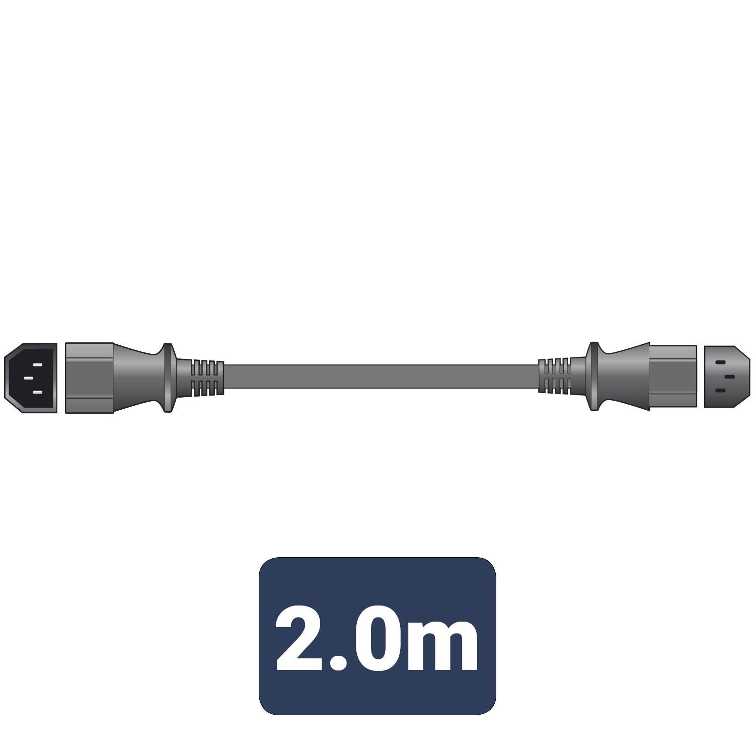 Mercury Mains Extension Lead IEC Plug - IEC Socket 2.0m - view 3