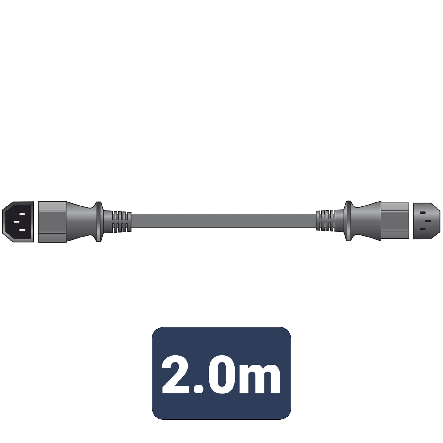 Mercury Mains Extension Lead IEC Plug - IEC Socket 2.0m - view 3