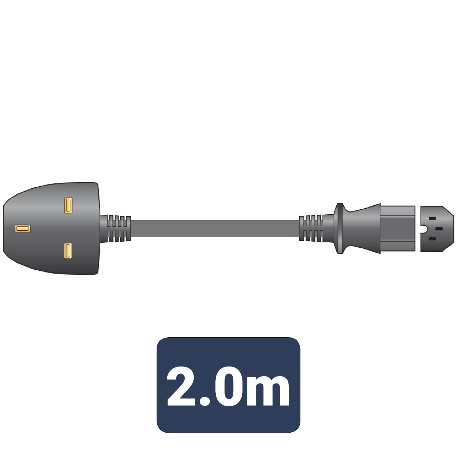 Mercury Mains Power Lead UK Plug - IEC Hot Plug 2.0m - view 3
