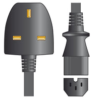 Mercury Mains Power Lead UK Plug - IEC Hot Plug 2.0m