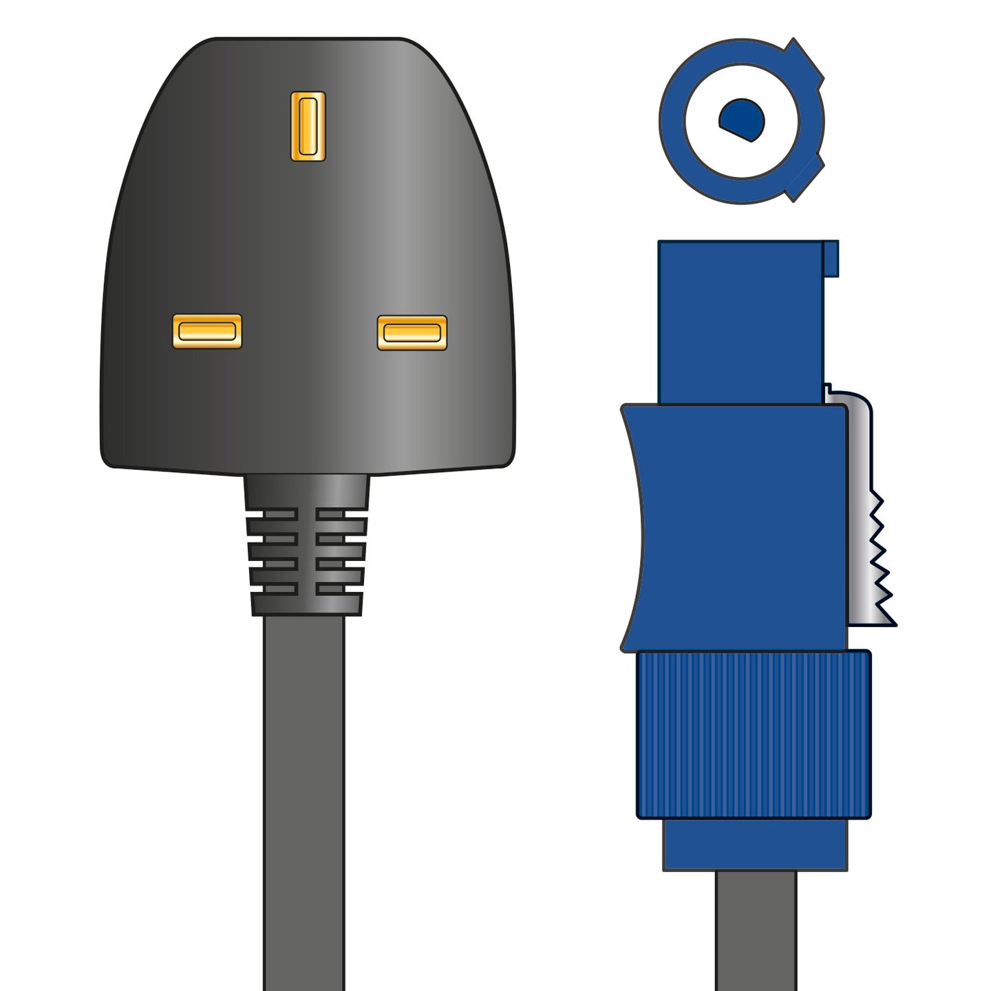 Citronic 6m UK Mains Twist and Lock