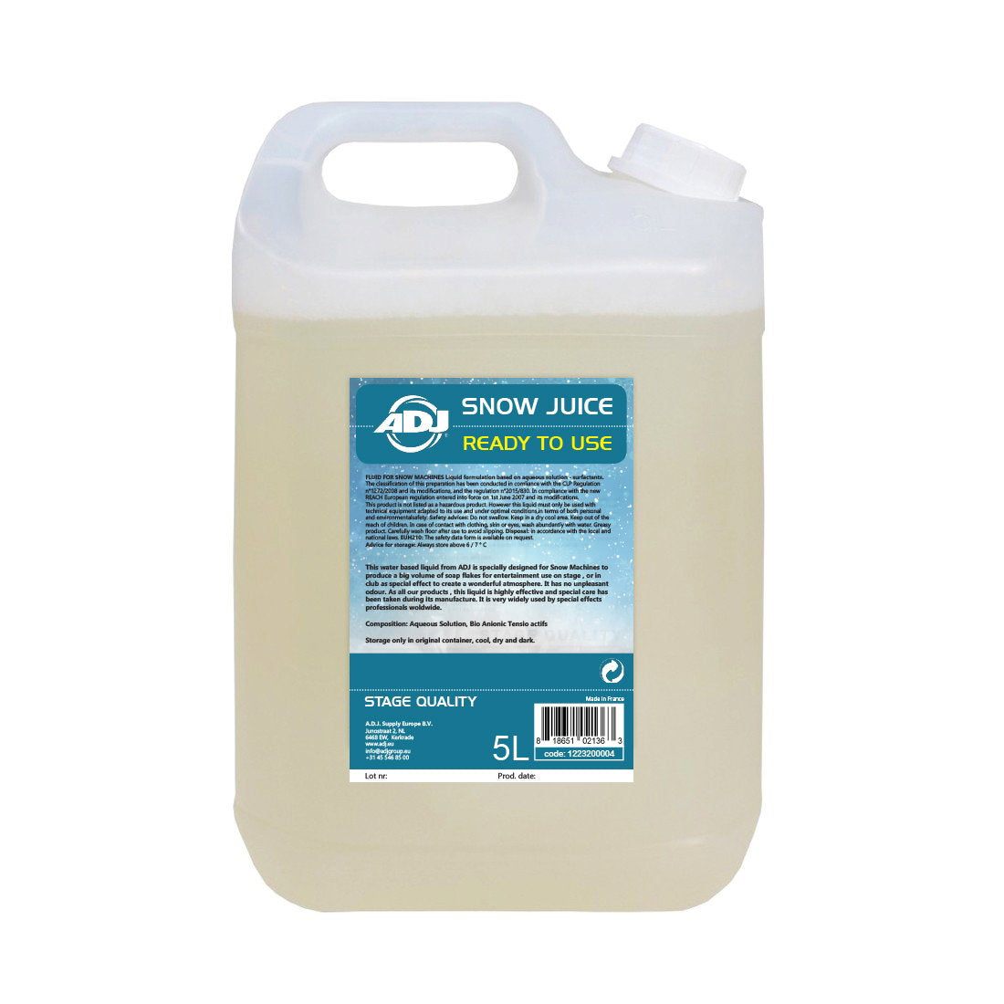 ADJ Snow Juice 5 Litre (Shipped in 4's) - Main View