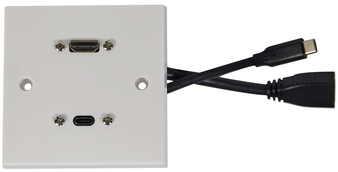 AV:Link Multimedia Wallplate with 8K HDMI and USB4 Type-C Sockets